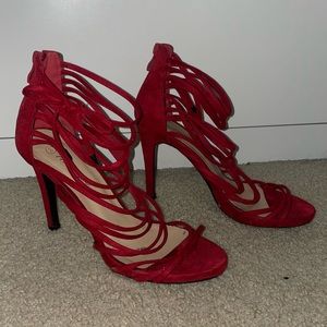 Red Strappy Heels